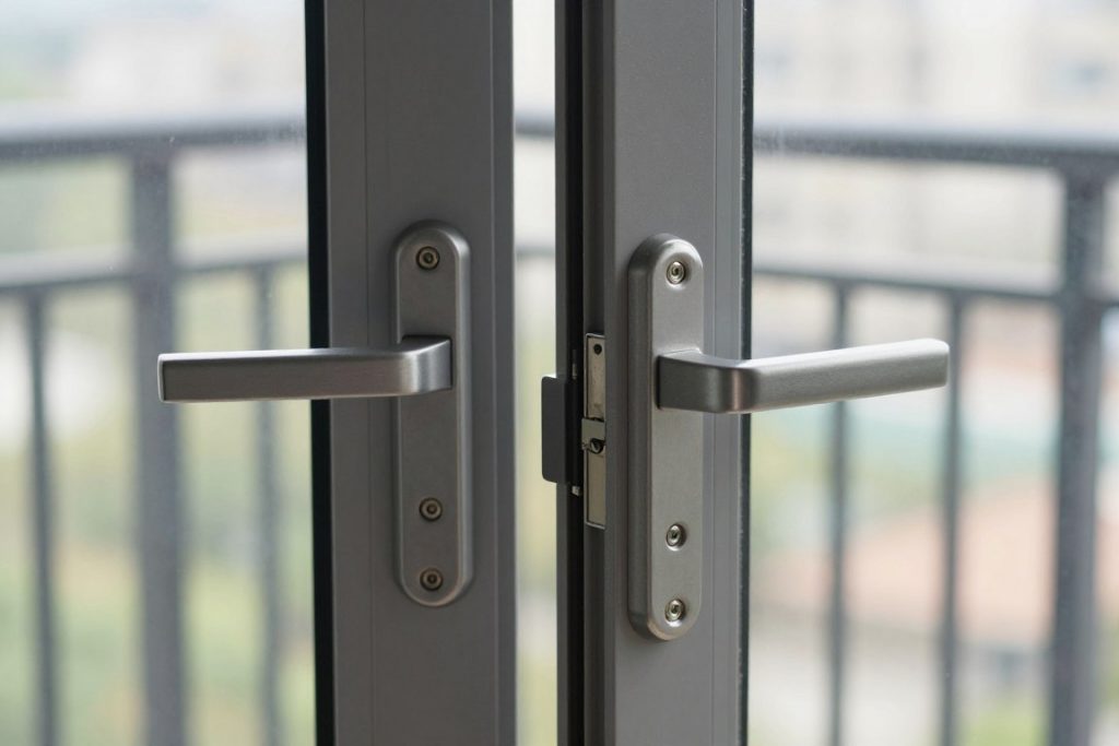 Dreh-Kipp-Balkontür mit geöffnetem Flügel