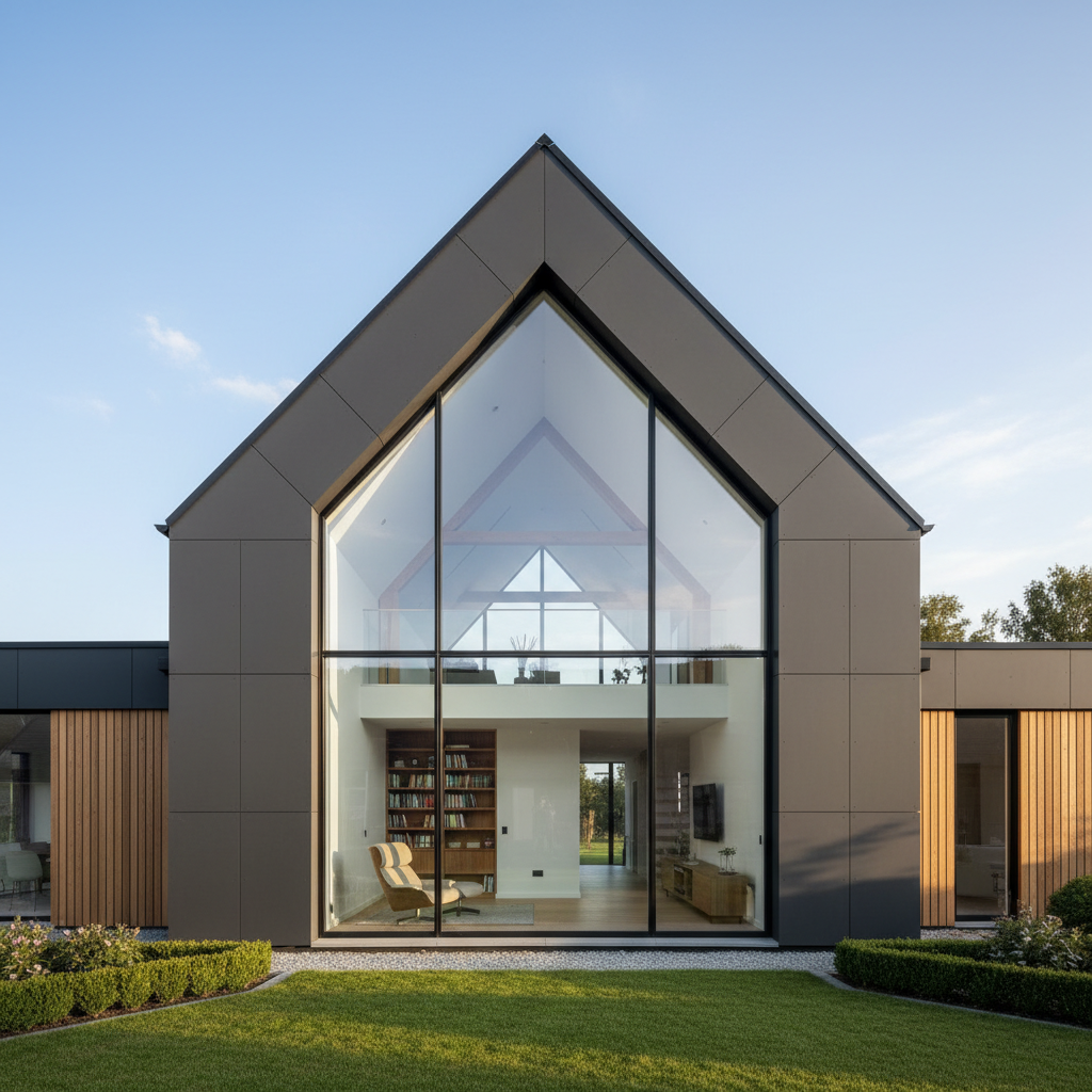 Dreieckiges Fenster in einem Giebel