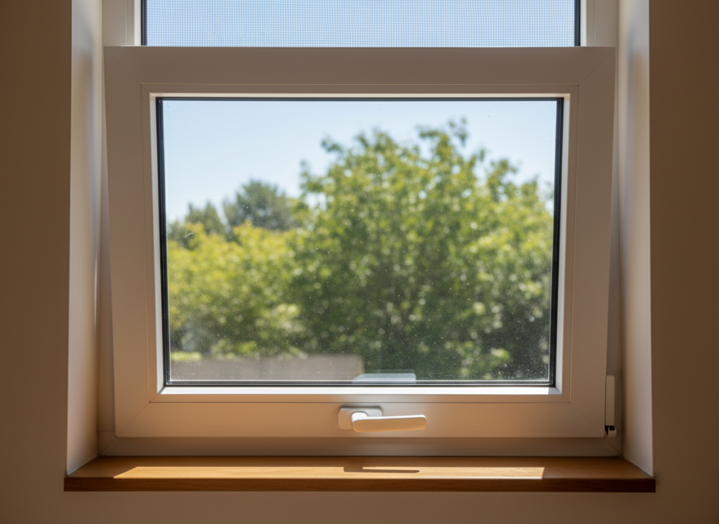 Kippfenster nach Öffnungsart in gekippter Position