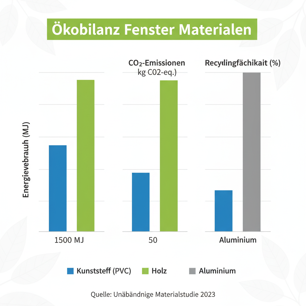Ökobilanz-Vergleich verschiedener Fenstermaterialien