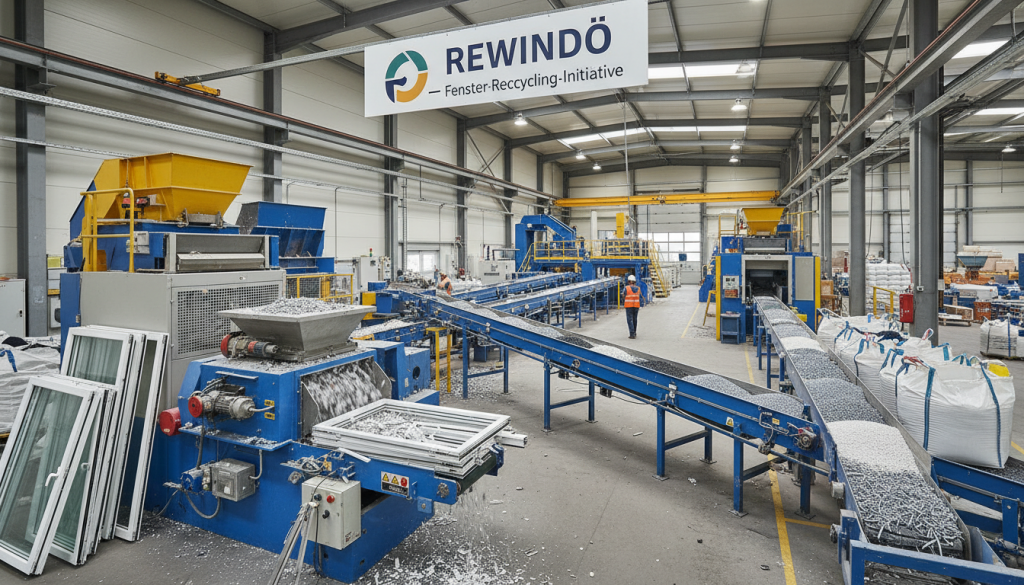 Recyclingprozess für alte Kunststofffenster