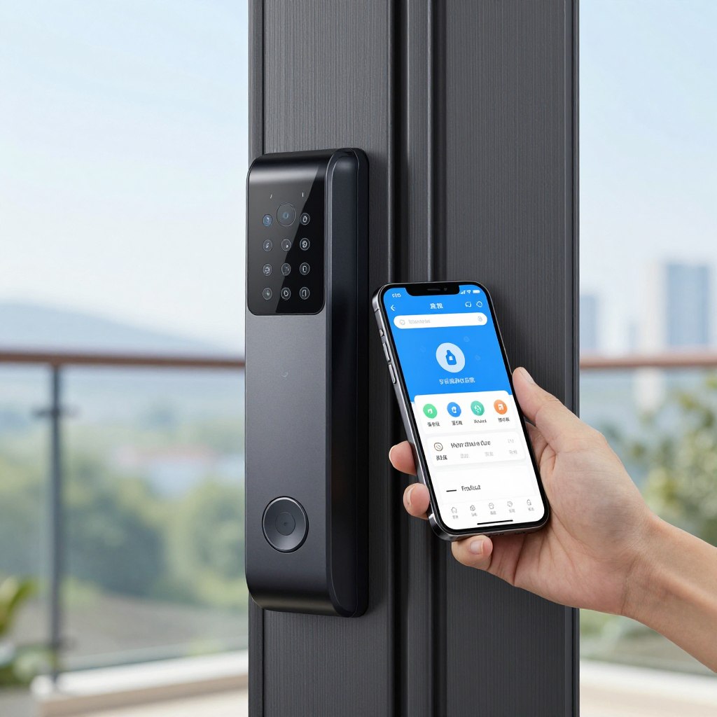 Smart-Home-Integration einer Balkontür mit Sensoren und automatischer Steuerung