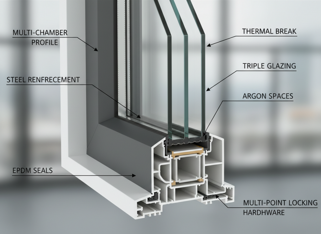 Technische Details eines Fensters nach Öffnungsart