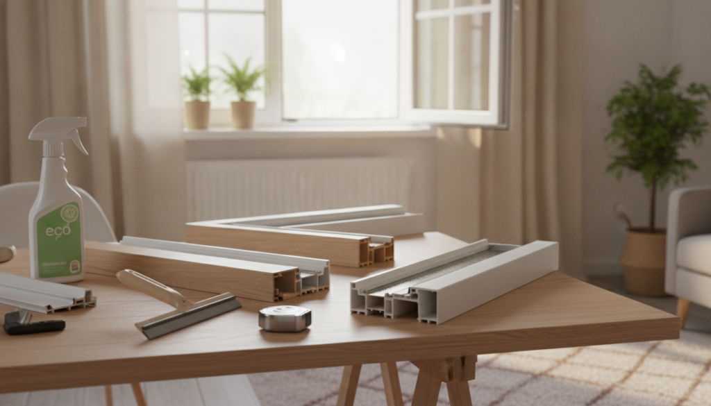 Pflege und Wartung von Fenstermaterialien